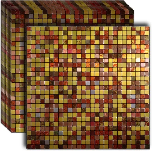 Vista 7 de 10 hojas de azulejos para salpicaduras de cocina, azulejos autoadhesivos, para pegar en tocadores de baño, decoración de chimenea, mesa