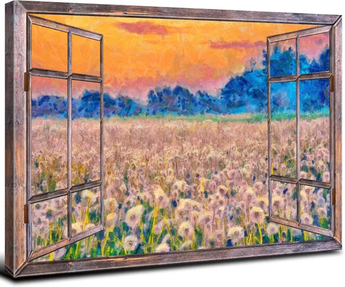 Vista 14 de Cuadro de pared con ventana de playa, paisaje oceánico, decoración de pared, paisaje costero, gaviota, impresiones en lienzo, pintura tropical