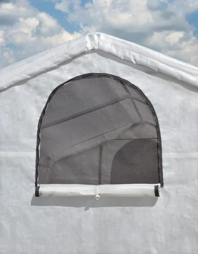 Vista 7 de ShelterLogic Invernadero GrowIT de 6' x 8' x 6.5' Estilo Techo a Dos Aguas Casa de Cultivo para Patio Trasero con Estantería Integrada, 6' x 8' x