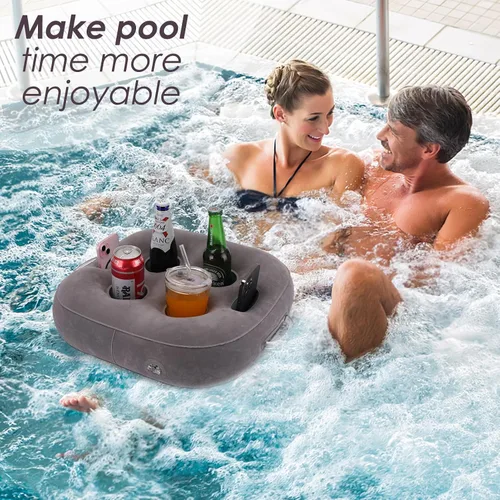 Vista 7 de Inflatable Floating Drink Holder for Pool Party Beach hot tub