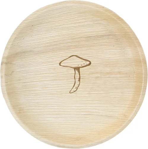 Vista 8 de NEATtable Platos de hoja de palma Diseño de limón Desechables y compostables Ecológicos y 100% naturales Ideal para eventos al aire libre