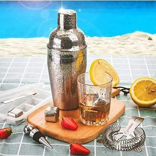 Vista 4 de Bartender's Kit 22PCS Coctelera Bar Set Principiante Barman Herramientas Kit Bartending Herramientas