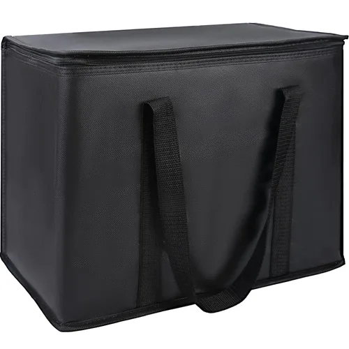 Vista 9 de Paquete de 1 bolsa aislada para entrega de alimentos con parte inferior dura, calentadores de alimentos comerciales XXXL para Uber Eats/Doordash
