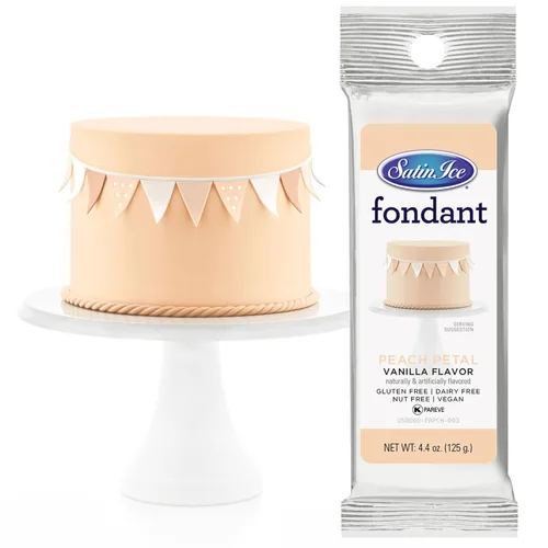 Vista 24 de Fondant de satén de Satin Ice para decorar pasteles, negro (4.4 onzas)