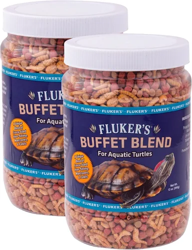 Vista 6 de Fluker's Flukers 70131 Buffet Blend - Alimento de tortuga de fórmula acuática, 12 onzas