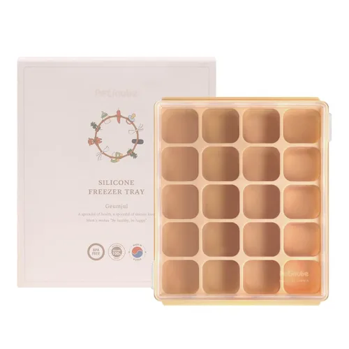 Vista 15 de Bandeja de silicona para congelador, cubos de almacenamiento de comida para bebé con tapa a clip, congelar comida para bebé, sopas, purés, hielo