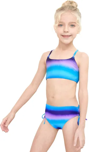 Vista 3 de Play Tailor Girls Bikini Swimsuit Kids Bathing Suit 2 Pcs Set Swimwear