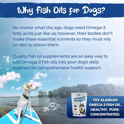 Vista 3 de Vital Planet - Masticables suaves con omega-3 de Alaska para perros, aceite de pescado salvaje de Alaska - 30 masticables suaves con sabor a nogal