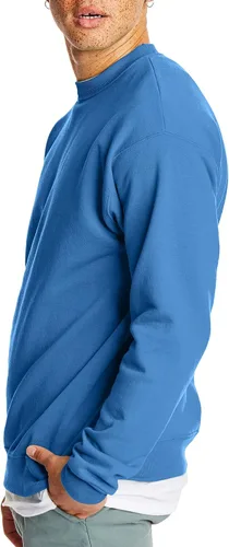 Vista 3 de Hanes EcoSmart - Sudadera de vellón sin botones para hombre, mezcla de algodón, con cuello redondo, paquete de1o2unidades