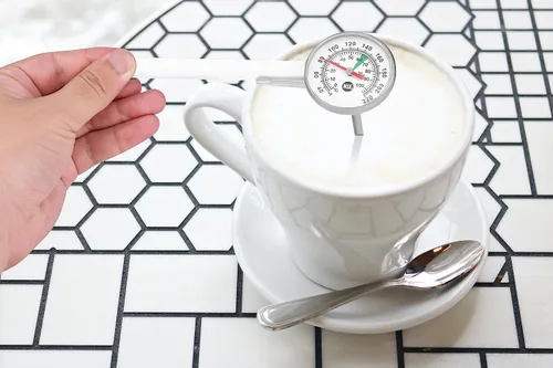 Vista 4 de Termómetro de 3.49 Pulgadas con Dial para Leche y Café con Clip, Mejor Termómetro de Lectura Instantánea para Bebidas de Café, Espuma de Chocolate