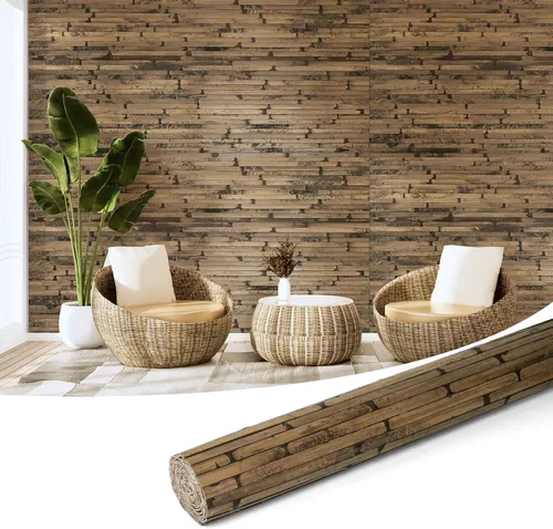 Vista 14 de Art3d - Panel de bambú natural para decoración de pared interior, panel de revestimiento de poste, techo, muebles, gabinete, oficina, 12 x 96
