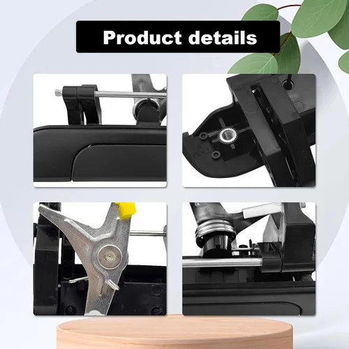 Vista 3 de Manija texturizada para puerta trasera negra para puerta trasera, compatible con camioneta Toyota Tacoma 1995, 1996, 1997, 1998, 1999, 2000, 2001
