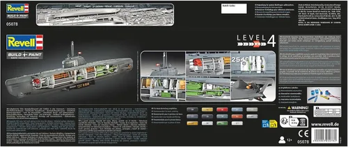 Vista 9 de Revell Germany, juego de modelo de submarino 05078 1/144 tipo XXI con interior RVL05078
