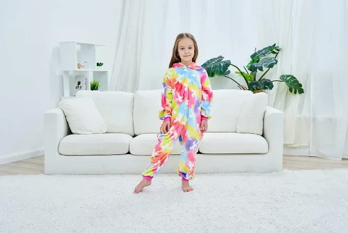 Vista 38 de Pijama de unicornio unisex para niños, enteritos para disfraz, Halloween