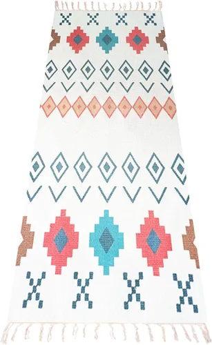 Vista 11 de Cifupy Tapete de yoga orgánico hecho a mano con esterilla de yoga de algodón orgánico, alfombra de yoga plegable y antideslizante tejida a mano que