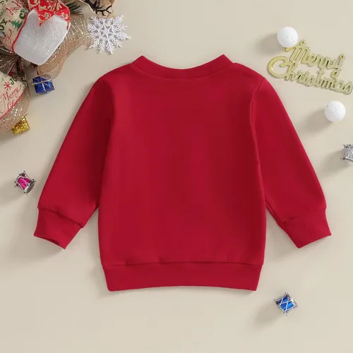 Vista 80 de YINGISFITM Sudadera de manga larga con cuello redondo para bebé, niña, niño, Navidad, suéter de manga larga, ropa de otoño