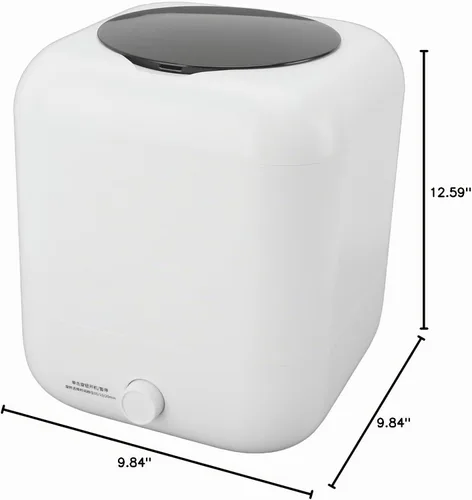 Vista 10 de ANGGREK Mini lavadora compacta, 10W 2000mAh Mini lavadora para el hogar (blanco)