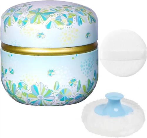Vista 11 de Estuche de Polvo Corporal WEMEGA con Aplicador de Polvo, Contenedor de Polvo, Caja de Té para Polvo Corporal y Facial para Bebés y Mujeres, Estuche