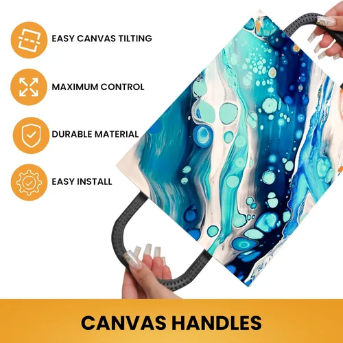 Vista 6 de SplashNcolor - Manijas de lona para verter pintura, soporte de asas acoplables para una fácil inclinación, herramientas de vertido de pintura