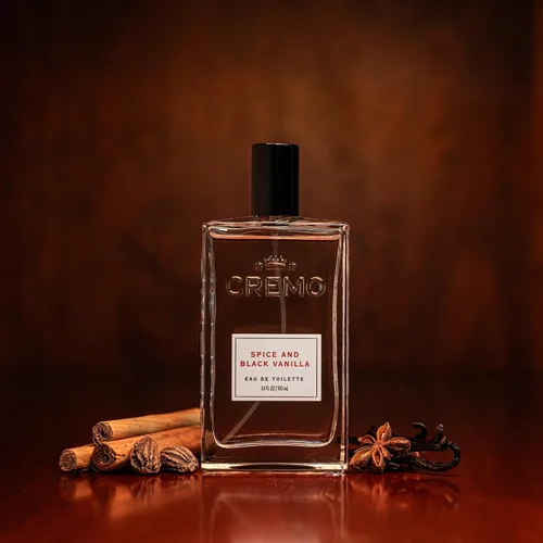 Vista 3 de Cremo Colonia para hombre, especias y vainilla negra, 3.4 onzas líquidas