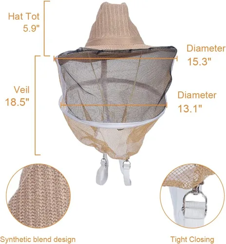 Vista 2 de MayBee Suministros de apicultura, kit de inicio de apicultura, 22 piezas, kit de herramientas de apicultura, kit de ahumador de abejas que incluye