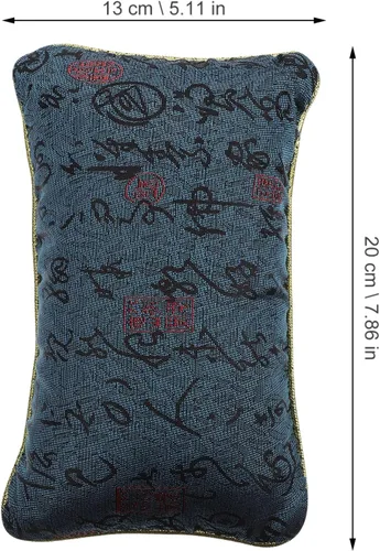 Vista 5 de ARTIBETTER Almohada de pulso de algodón para hospital, almohadas de diagnóstico de medicina tradicional china (azul)