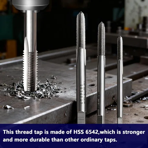 Vista 3 de ATOPLEE 5 unids HSS 6542 Tornillo de la máquina Métrico Rosca Taps Set M3 M4 M5 M6 M8