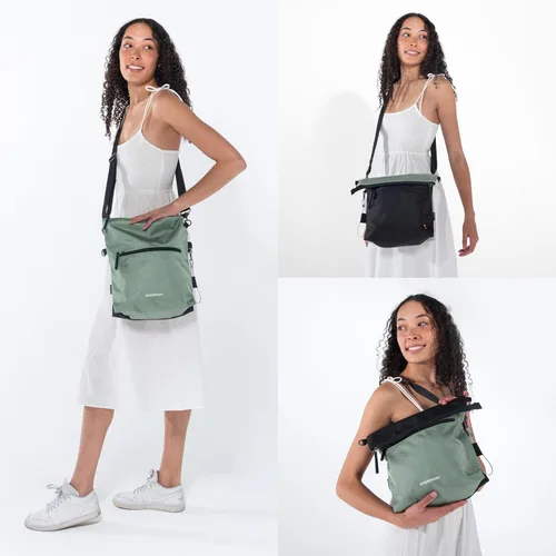 Vista 2 de Sherpani Vale, bolso cruzado antirrobo para mujer Aloe Mist