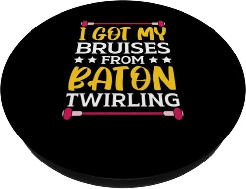 Vista 2 de I Got My Moretes From Baton Twirling Gymnast Majorette PopSockets Swappable PopGrip