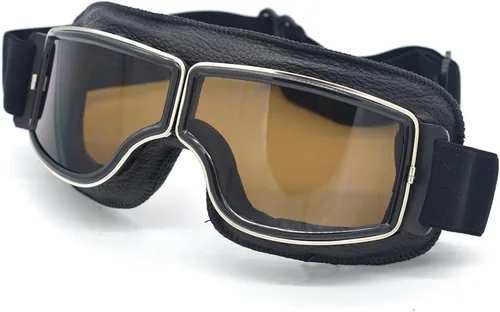 Vista 7 de Gafas de Motocicleta Vintage Antiarañazos Gafas de Scooter Esquí para Hombres Mujeres Adultos