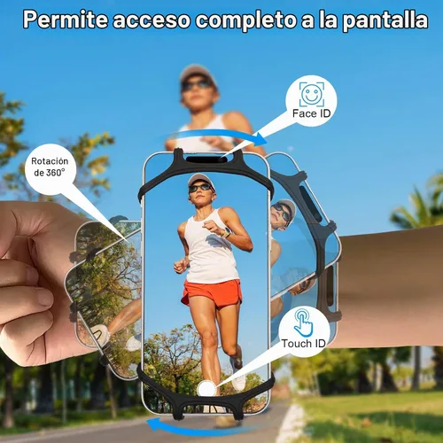 Vista 2 de MoKo Soporte de teléfono para correr, brazalete giratorio de 360°