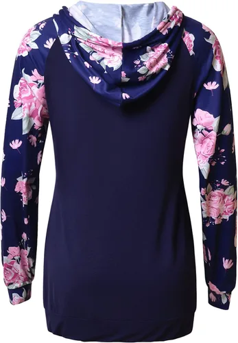 Vista 225 de GINKANA Sudadera con capucha para mujer, manga larga, lactancia materna, ropa casual