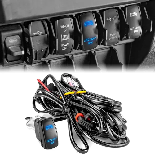 Vista 14 de WeiSen - Kit de arnés de cableado de barra de luz de 300 W para Polaris RZR Ranger General