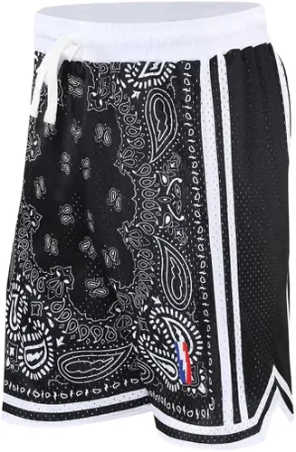 Vista 3 de DIOTSR Pantalones cortos deportivos de baloncesto para hombre, pantalones cortos de malla para entrenamiento casual para correr, con bolsillos