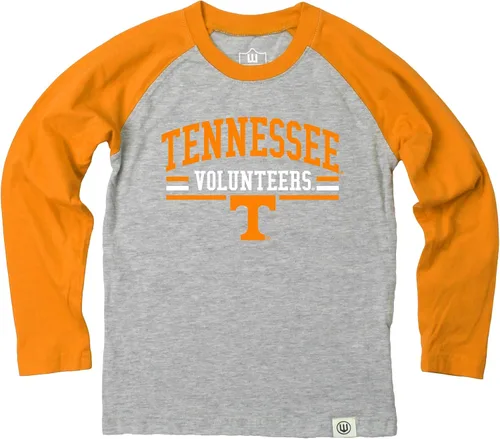 Vista 35 de Wes and Willy NCAA playera raglán de manga larga para niños