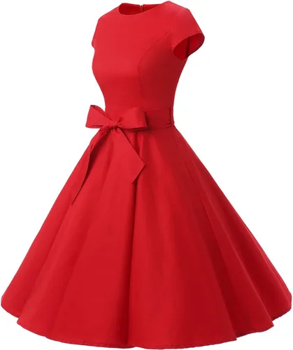 Vista 92 de Dressystar - Vestidos clásicos de fiesta con mangas casquillo, estilo Rockabilly y retro de la década de 1950