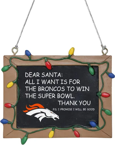 Vista 21 de NFL Resin Holiday Christmas Chalkboard Sign Ornament