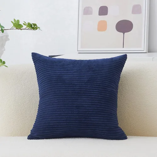 Vista 13 de Home Brilliant Funda de almohada de primavera de 18x18 pulgadas, funda de almohada de terciopelo a rayas para silla y sofá, funda de almohada