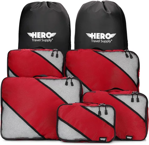 Vista 18 de HERO - Juego de 5 organizadores de equipaje con 2 bolsas de lavandería