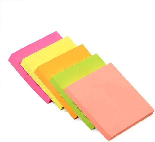 Vista 2 de Notas adhesivas de 3 x 3 pulgadas, 6 colores brillantes, 12 blocs de notas autoadhesivas, 100 hojas/bloc, total de 1200 hojas