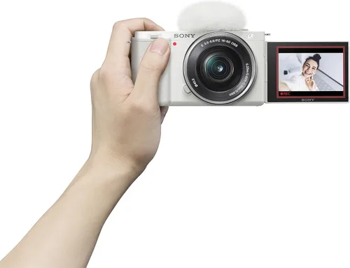 Vista 3 de Sony Alpha ZV-E10 - APS-C - Cámara con lente intercambiable, sin espejo, para videoblogueros, color blanco