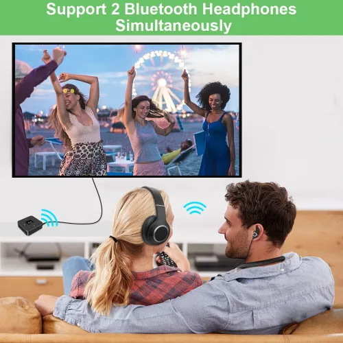 Vista 8 de Golvery Receptor Bluetooth 5.3 y transimtter, adaptador inalámbrico Bluetooth AUX para TV/PC/CD/MP3/PS4/cine en casa/altavoz con conector AUX y RCA
