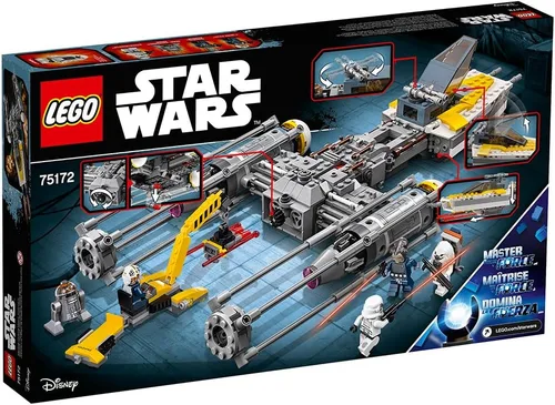 Vista 6 de LEGO Star Wars Starfighter 75172 juguete Star Wars con alas en Y