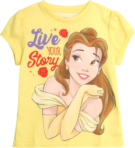 Vista 5 de Disney Girls T-Shirt 4 Pack Cute Minnie Mouse and Princess Short Sleeve Shirts Princess Tee Gift Set for Girls