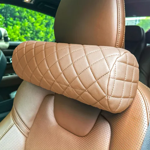 Vista 5 de Almohada cervical para el cuello del automóvil para aliviar el dolor, almohada de apoyo cervical de respaldo largo, reposacabezas de viaje lateral