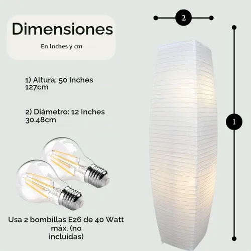 Vista 9 de LIGHTACCENTS Lámparas de pie de papel de arroz para sala de estar, paquete de 2 lámparas de pie de papel blanco con interruptor de pie