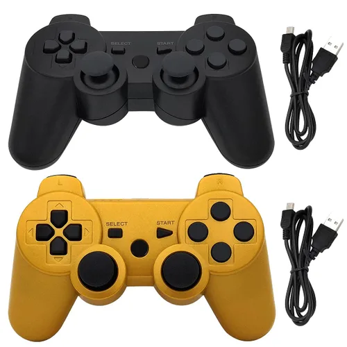 Vista 22 de Ceozon PS3 Controller Wireless 2 Pack Gamepad Compatible for PS3 Remote Joystick with Charging Cables Black and Black