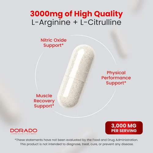 Vista 4 de L Arginine L Citrulina Suplemento 3000 mg (240 cápsulas) Pastillas de óxido nítrico para hombres – Resistencia, aguante, rendimiento