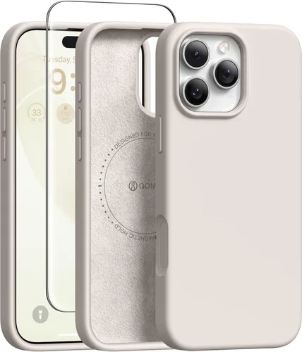 Vista 139 de GONEZ Funda magnética para iPhone 12 Case / 12 Pro Case, compatible con MagSafe, [protector de pantalla + protector de lente de cámara], funda