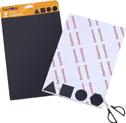 Vista 11 de Almohadillas de goma antideslizantes, almohadillas de silicona antideslizantes, almohadillas adhesivas de goma de 4 x 40 pulgadas, color negro